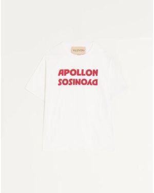 Valentino Cotton T-Shirt With Apollon/Dyonisos Print - Pink