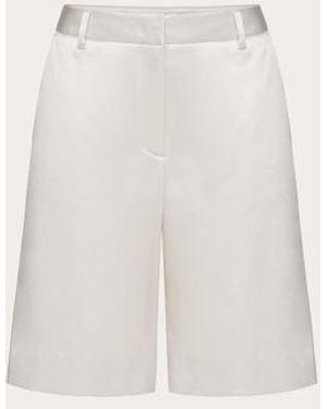 Valentino Satin De Soie Bermuda Shorts - Natural