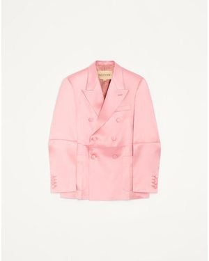 Valentino Double-Breasted Jacket - Pink