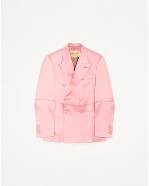 Valentino Double-Breasted Jacket - Pink