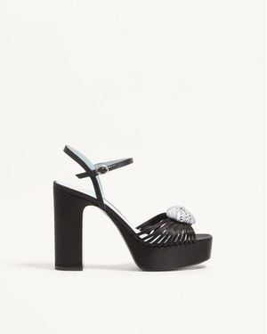 Valentino Garavani Coeur Royal Platform Sandal - White
