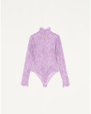 Valentino Body De Encaje Floral Mujer - Rosa