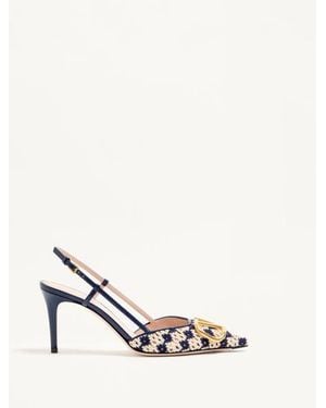 Valentino Garavani Vlogo Signature Slingback Pumps - White