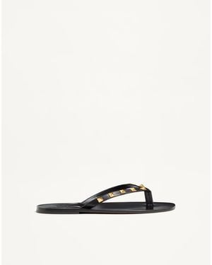 Valentino Garavani Rockstud Kidskin Flip-Flops - White