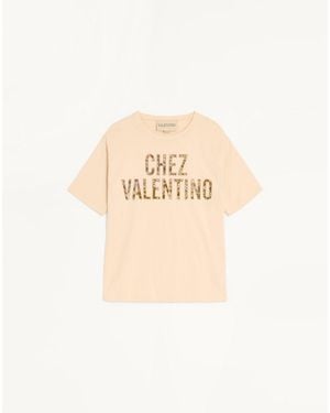 Valentino Embroidered Cotton T-Shirt - White