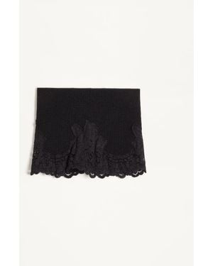 Valentino Garavani Vlogo Signature Cashmere And Lace Headband - Black