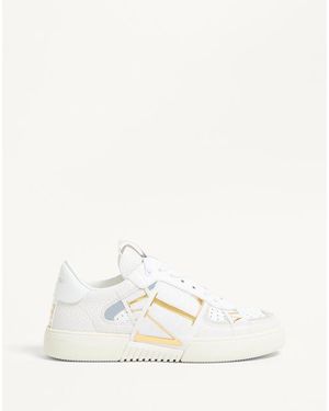 Valentino Garavani Calfskin Vl7N Trainer With Bands - Natural