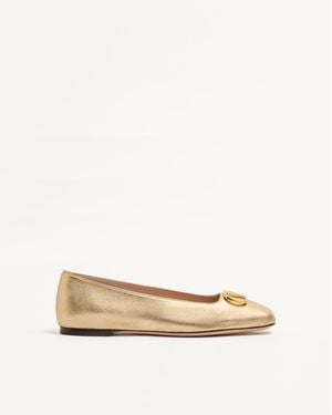 Valentino Garavani Vlogo Signature Ballerina - Natural