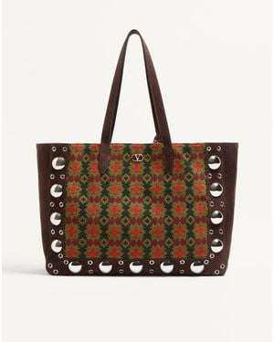 Valentino Garavani Nellcôte Large Shopping Bag - Brown