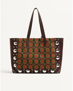 Valentino Garavani Nellcôte Large Shopping Bag - Brown