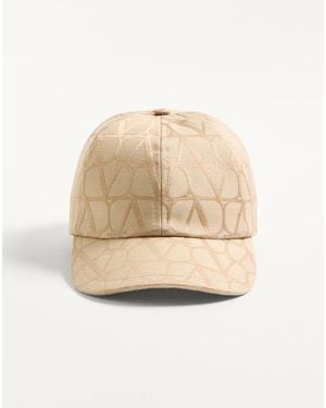 Valentino Garavani Toile Iconographe Cotton Baseball Cap - Natural