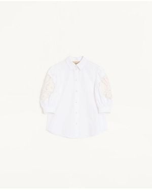 Valentino Cotton Popeline Shirt - Natural