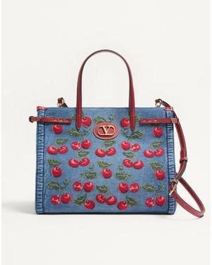 Valentino Garavani Antibes Medium Shopping Bag - Blue