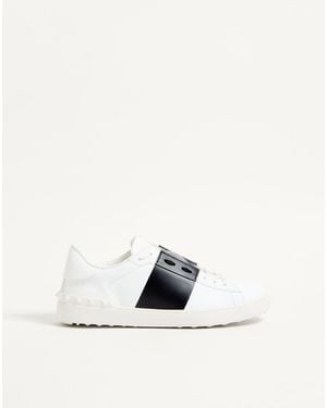 Valentino Garavani Calfskin Open Trainer - White