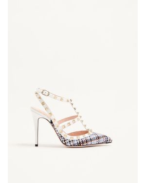 Valentino Garavani Rockstud Court Shoes - Natural