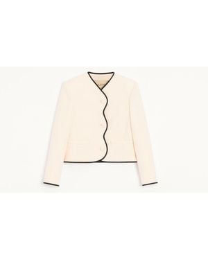 Valentino Crepe Couture Jacket - Natural