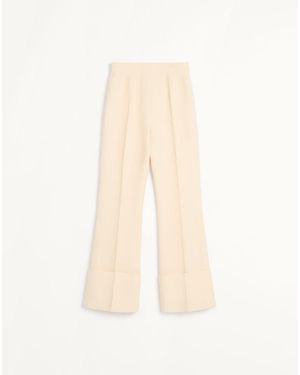 Valentino Crepe Couture Pants 38 - Natural