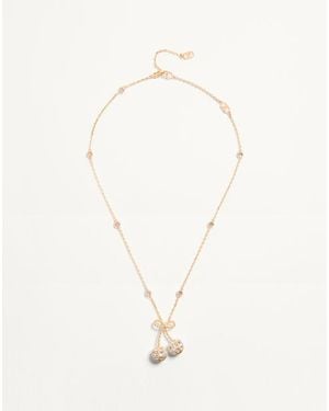 Valentino Garavani Collar Cherryfic De Metal Y Cristales De Swarovski Mujer - Neutro