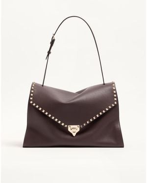 Valentino Garavani Rockstud Maxxing Large Shoulder Bag - White
