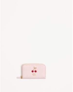 Valentino Garavani Cherryfic Mini Zip Wallet - Pink