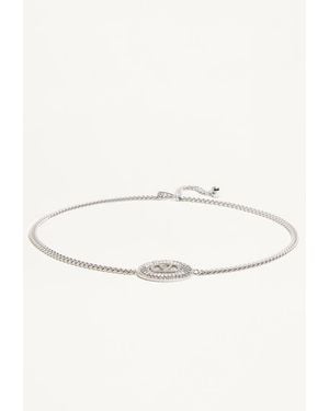 Valentino Garavani Vlogo Signature Chain Belt With Crystals - Natural