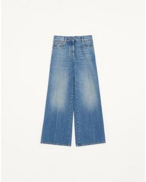 Valentino Pantalón De Mezclilla Mujer - Azul