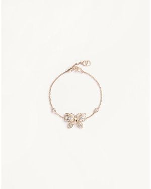 Valentino Garavani Flutterby-Armband Aus Metall Und Swarovski-Kristallen Frau - Natur