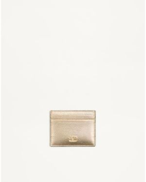 Valentino Garavani Vlogo Signature Card Holder - Natural