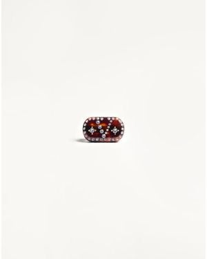 Valentino Garavani Vlogo Signature Hair Clip - White