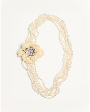 Valentino Garavani Fleur Lumineuse Necklace - Natural