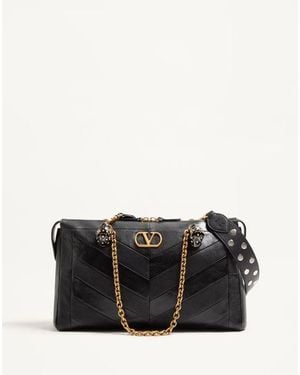 Valentino Garavani Panthea Shoulder Bag - Black