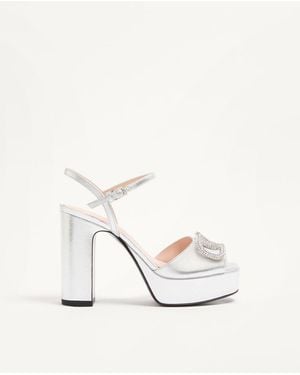 Valentino Garavani Vlogo Signature Platform Sandal - White