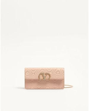 Valentino Garavani Vlogo Signature Chain Wallet - Natural