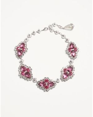 Valentino Garavani Collar Pas Plus De Metal, Resina, Esmalte Y Cristales Mujer - Rosa