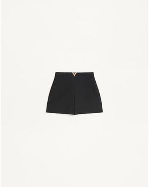 Valentino Crepe Couture Shorts - Black