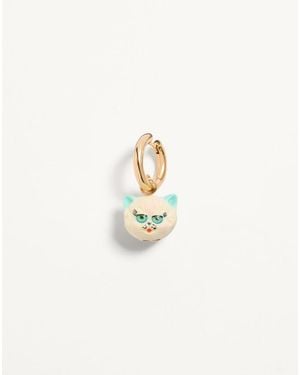 Valentino Garavani Le Chat De La Maison Single Earring - White