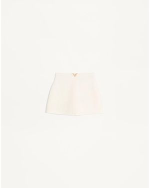 Valentino Crepe Couture Shorts - Natural