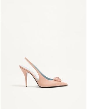 Valentino Garavani Coeur Royal Slingback Court Shoes - White