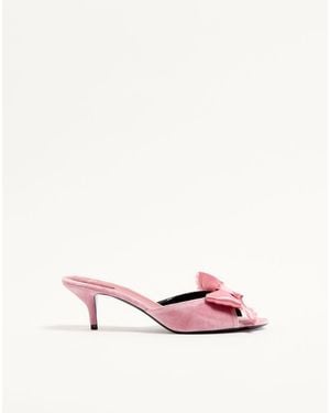Valentino Garavani Marie A Velvet Slide Sandal 55Mm 36 - Pink