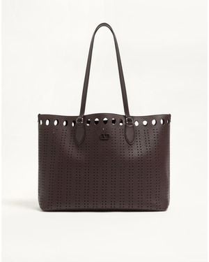 Valentino Garavani Dottie Medium Shopping Bag - Brown