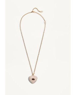 Valentino Garavani Collar Coeur Royal De Metal Esmaltado Y Cristales Swarovski Mujer - Neutro
