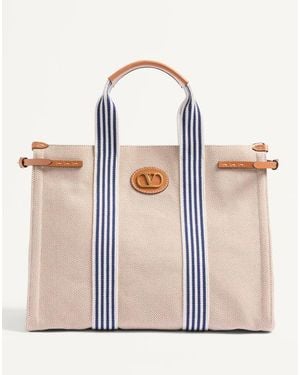 Valentino Garavani Antibes Canvas Bag - Natural