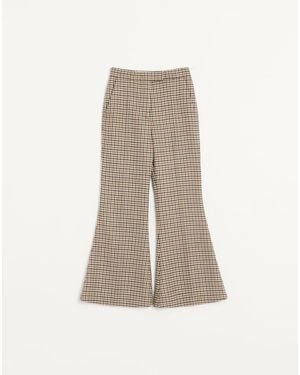 Valentino Houndstooth Pants 38 - Natural