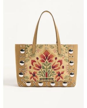 Valentino Garavani Nellcôte Medium Shopping Bag - Natural