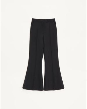 Valentino Dry Diagonal Wool Trousers - Black