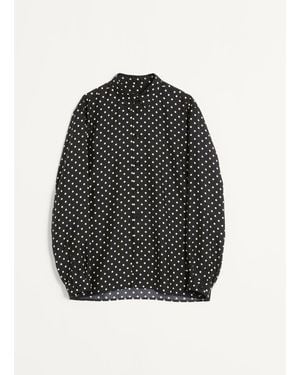 Valentino Silk Twill Shirt With Plusdepois Print 39 - Black