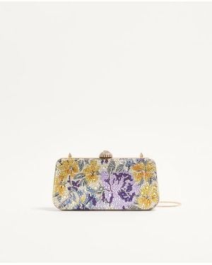 Valentino Garavani Minaudière Carry Secrets Avec Motif Flowerism En Strass Femme - Blanc