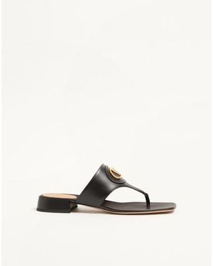 Valentino Garavani Vlogo Signature Thong Sandal - Black