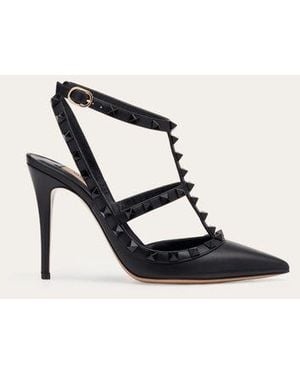Valentino Garavani Rockstud Ankle Strap Pump With Tonal Studs 100 Mm - White