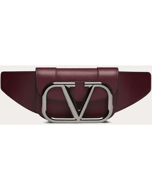 Valentino Garavani Supervee Leather Belt Bag - Red